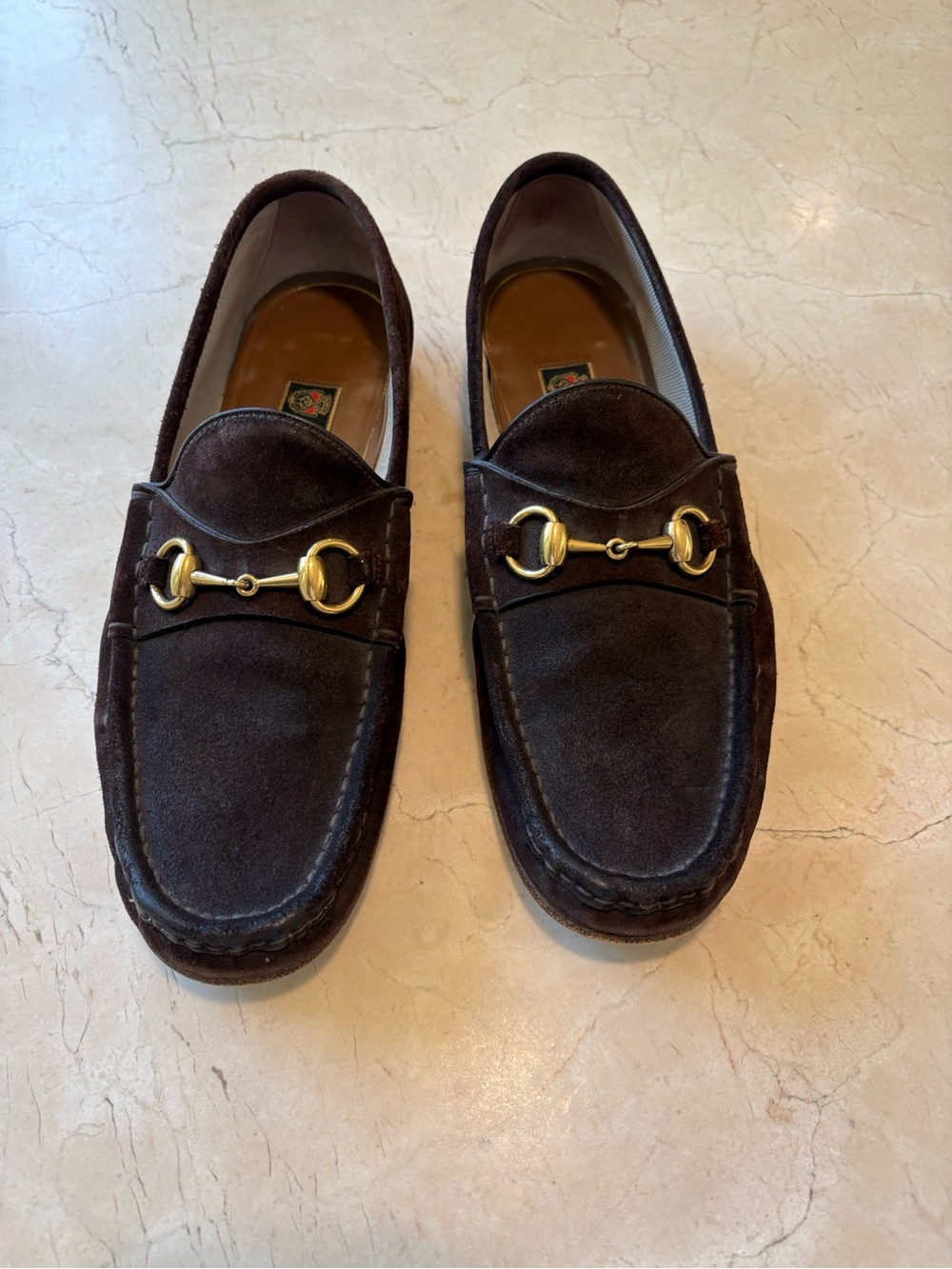 Gucci vintage Brown Suede Horsebit Loafers